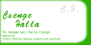 csenge halla business card